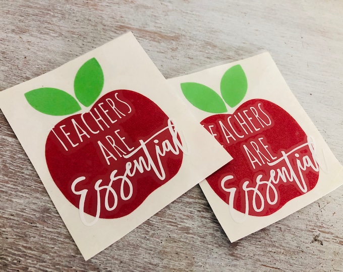 Teacher Apple Decal, Essential Teacher Gift