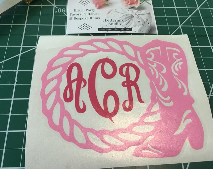 Country Western Boots Decal: Personalized Majorette Style for Cups