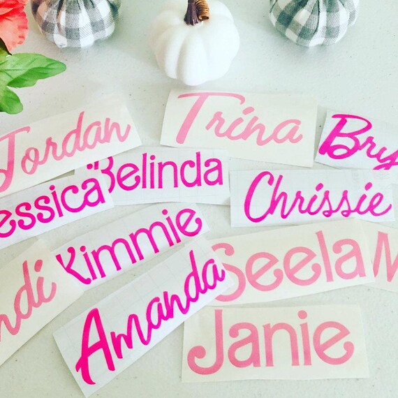 Custom Name Vinyl Decal - Waterproof Labels for Tumblers and Lockers