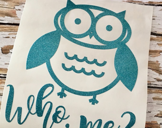 Owl Decal: Custom Woodland Vinyl Sticker (Car Window or Cups)