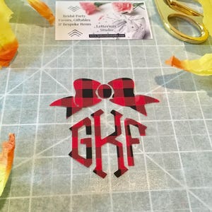Buffalo Plaid Iron-On Monogram - Personalized Shirt Patch