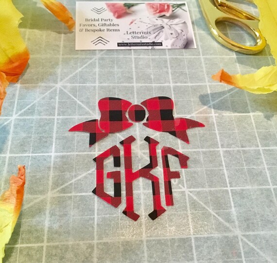 Buffalo Plaid Iron-On Monogram - Personalized Shirt Patch