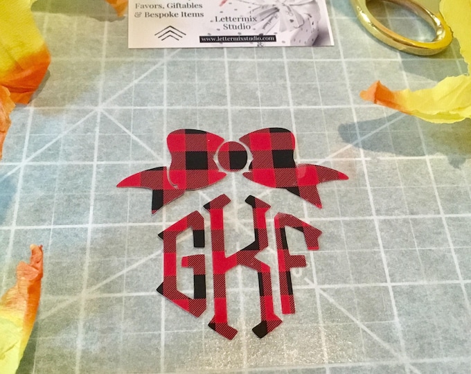 Buffalo Plaid Iron-On Monogram - Personalized Shirt Patch