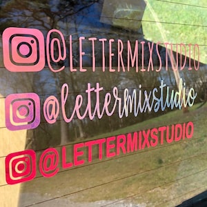 Social media marketing decal for car, Business name decals, persoanlized Gifts