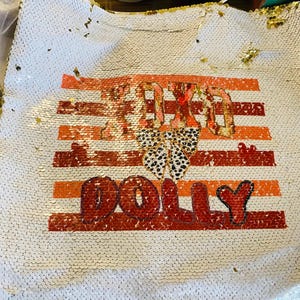 Sequin pillow cover personalized, Birthday for her