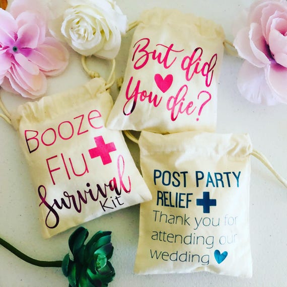 Bachelorette Party Survival Kit Bags, Gifts under 15 dollars
