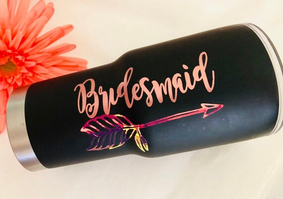 Arrow Name Decal: Boho Feather Design - Custom Vinyl Sticker