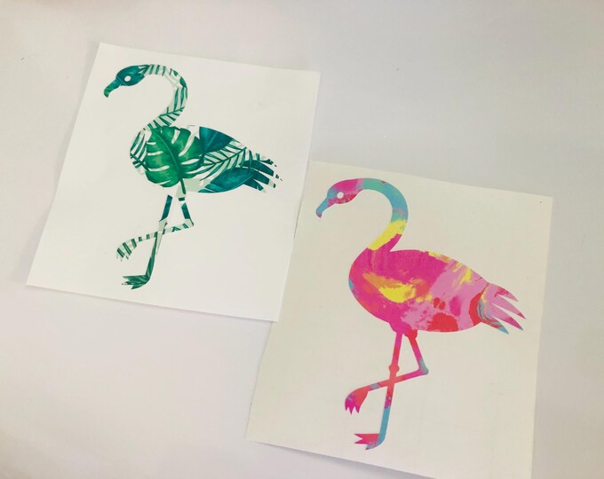 Flamingo theme party decals, Flamingo Bridesmaid