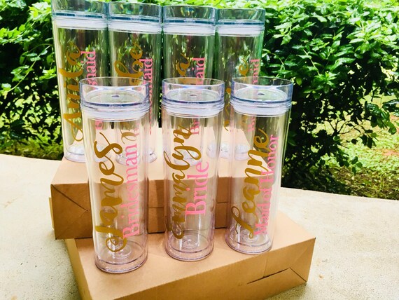 Bridesmaid Tumbler Sets Personalized, Affordable Gifts for Wedding party, Gifts