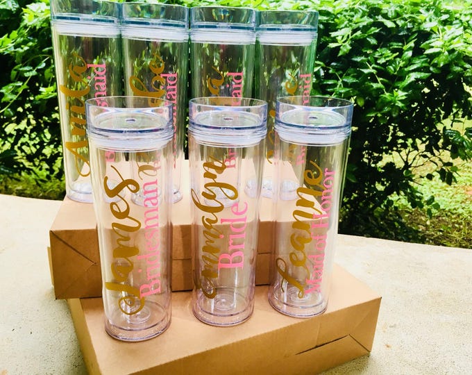Bridesmaid Tumbler Sets Personalized, Affordable Gifts for Wedding party, Gifts