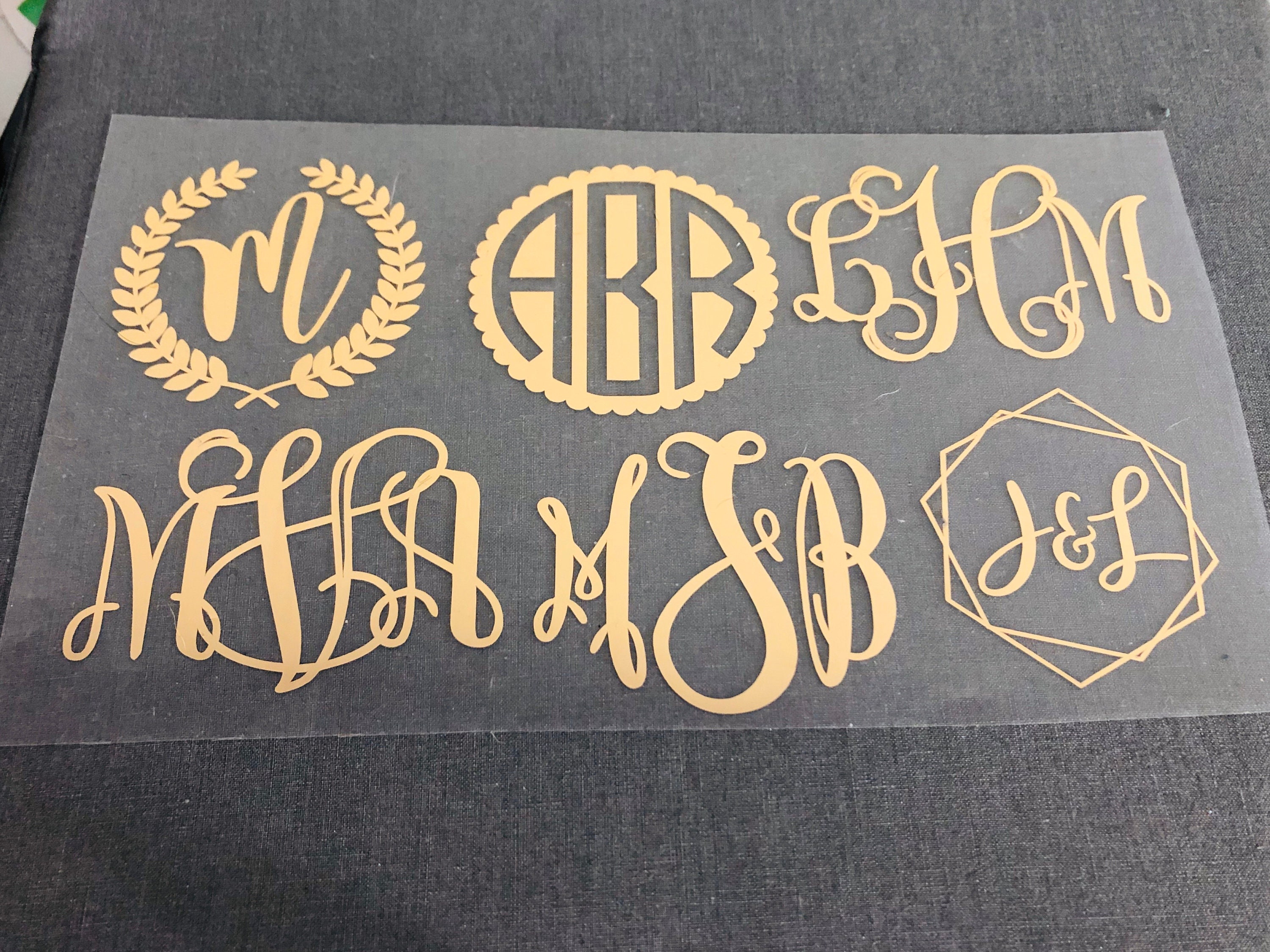 Gold Foil Iron on Monogram for Shirts Etsy