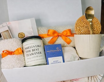Self Care Gift Box – Cozy Blanket Gift Basket - New Employee Welcome