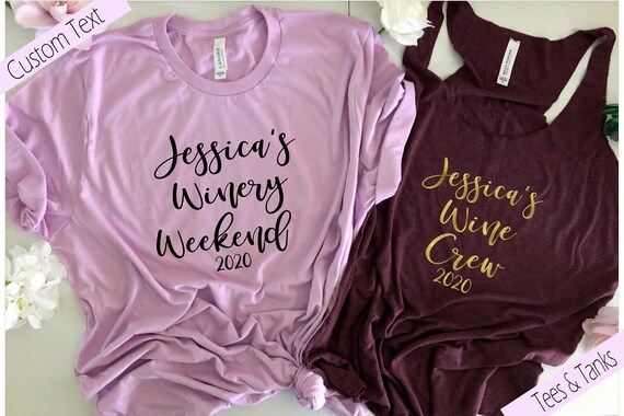 Winery Bachelorette Party Shirts, Matching Bridal Party Tanks