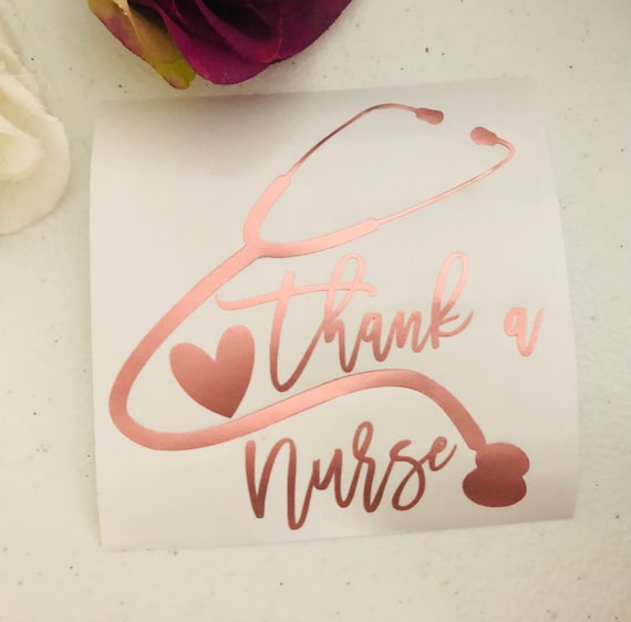Personalized Nurse Stethoscope Decal: Custom Name or Monogram