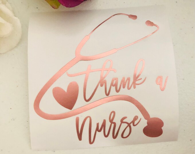 Personalized Nurse Stethoscope Decal: Custom Name or Monogram