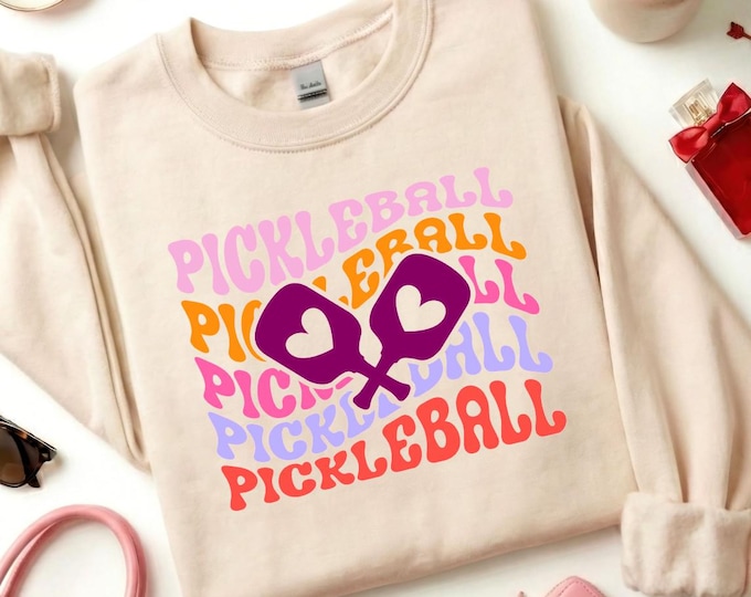 Retro Pickleball Sweatshirt, Ladies Pickleball shirt