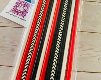 School Colors, Graduation Party Paper Straws