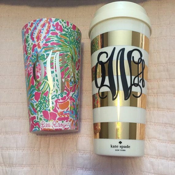 Personalized Gold Foil Monogram Decal - Planner and Dorm Decor