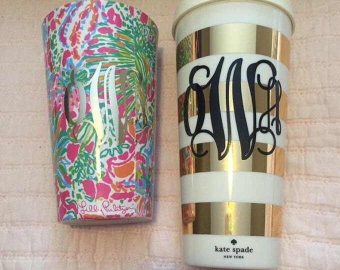 Personalized Gold Foil Monogram Decal - Planner and Dorm Decor