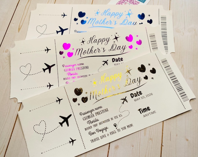 Mother's Day Scratch Off Ticket | Surprise Concert, Event Reveal (Printed)