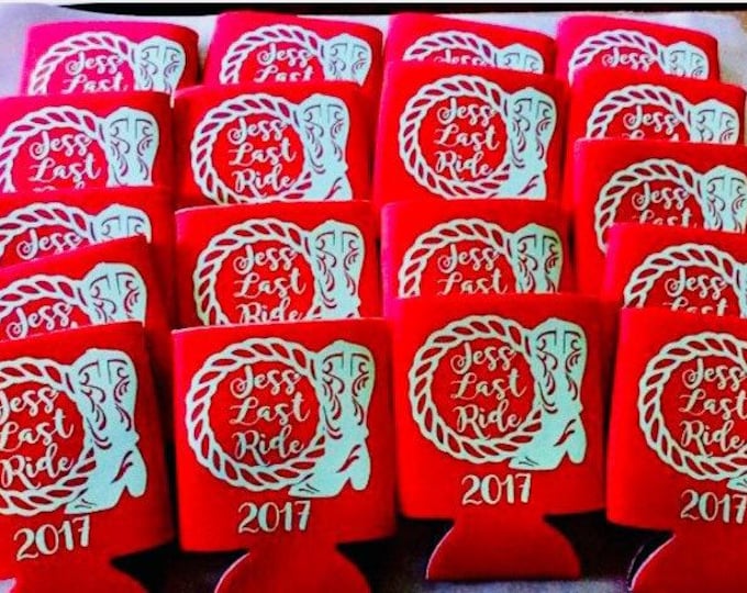 Personalized Bachelorette Can Coolers, Small Wedding Bulk Wedding Favors