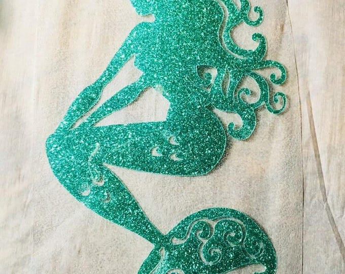 Iron On Mermaid Decal: Glitter Design - DIY Shirt Craft