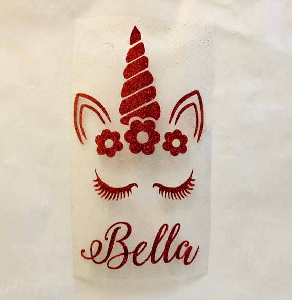 Unicorn Crown Iron On: Personalized Glitter Design - DIY Birthday Shirt