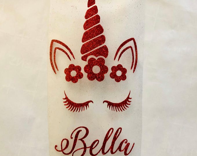 Unicorn Crown Iron On: Personalized Glitter Design - DIY Birthday Shirt