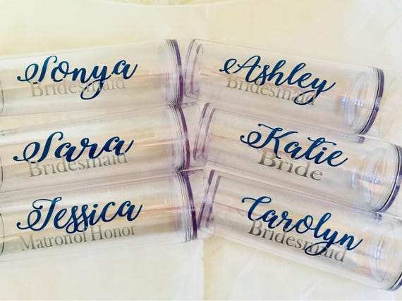 Bridesmaid Proposal Tumblers, Set of 9, Personalized Wedding Favor