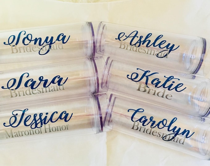 Bridesmaid Proposal Tumblers, Set of 9, Personalized Wedding Favor