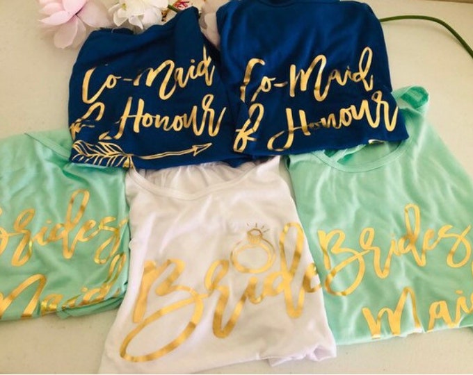 Bridesmaid Tank Top: Bridal Party Matching Shirts