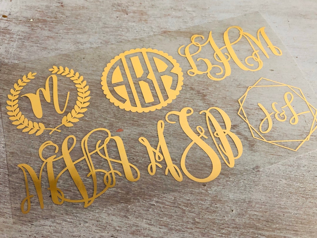 Gold Foil Monogram: Iron-on Shirt Decal (custom Size Options) - Etsy