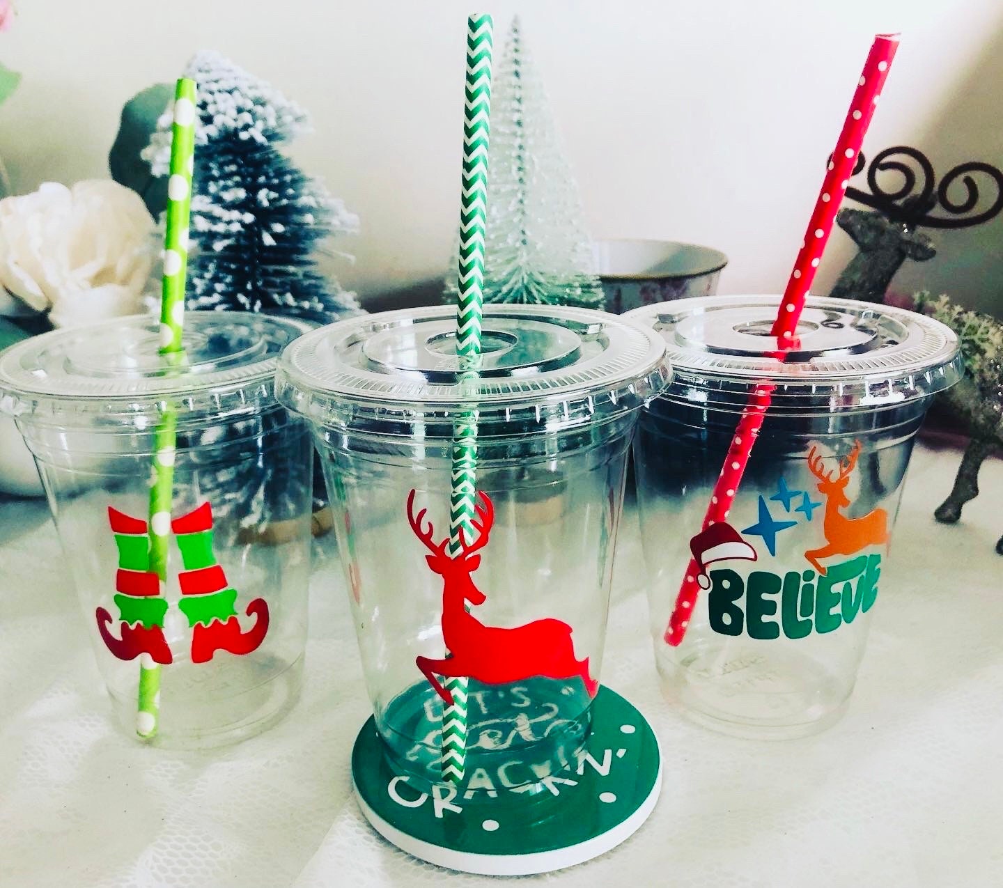 Kids Christmas Cups With Lid and Straw Kids Christmas Party Favors Kids  Gifts Personalized Christmas Cups for Kids Christmas Party Cups 