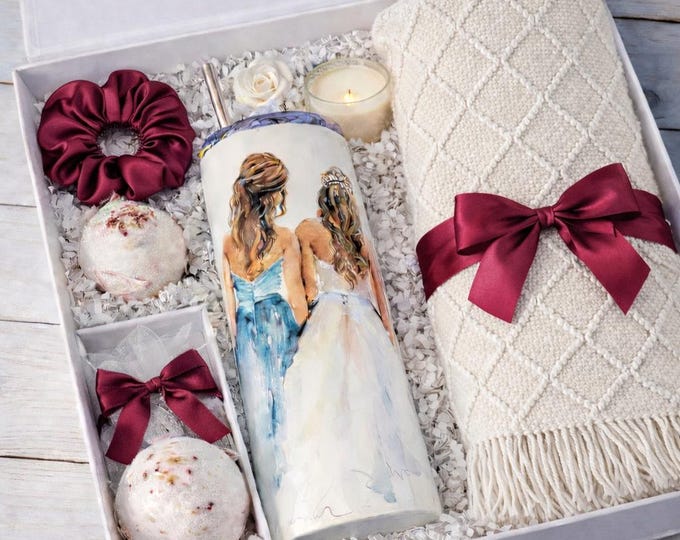 Burgundy Bridesmaid Proposal Box Set: Luxe Pamper Gift Set