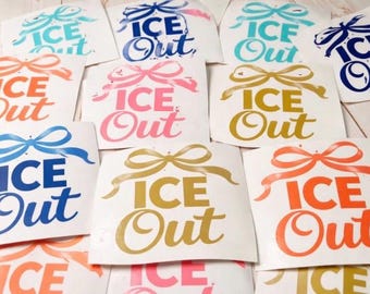Coquette Bow ICE out Stickers, Protest Decals