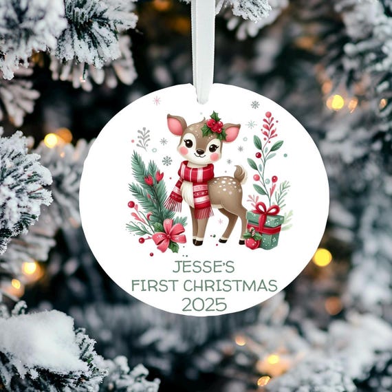 Baby's First Christmas  Ornament: Personalized New Baby gift