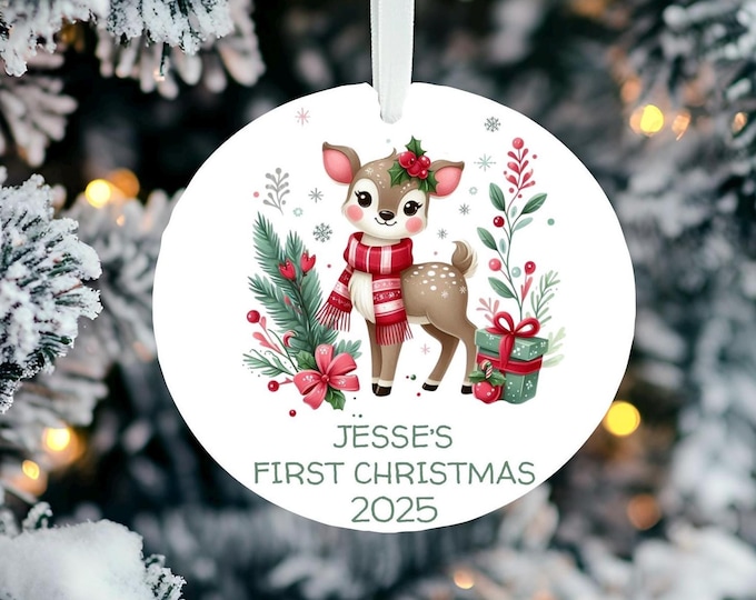 Baby's First Christmas  Ornament: Personalized New Baby gift