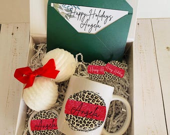 Ready to Give Gift Box with Mug, Coasters, ornament and card