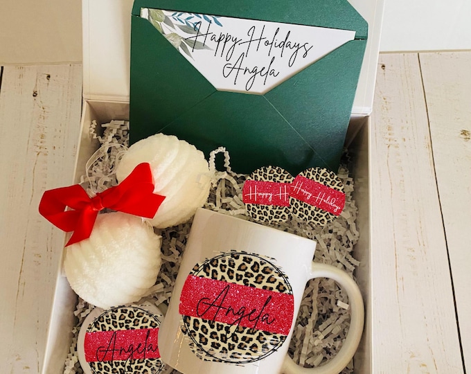Ready to Give Gift Box with Mug, Coasters, ornament and card