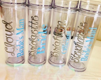 Matching Bridesmaid Tumblers, Personalized Bridal Party Gifts, Gifts