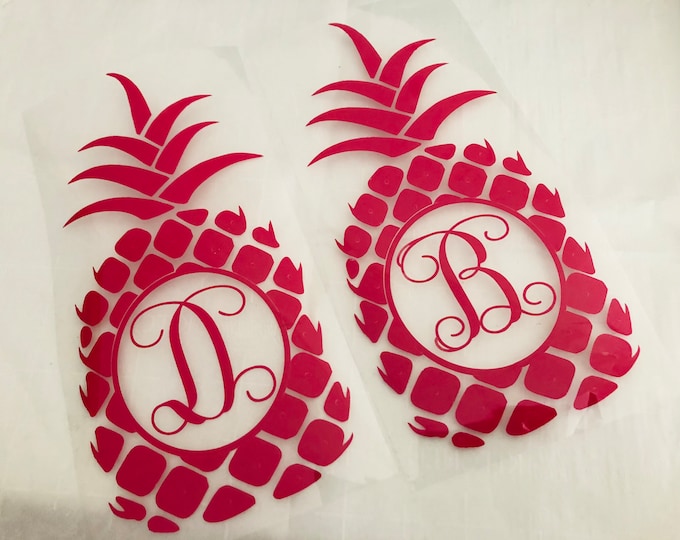Pineapple Monogram Iron-On: Gold HTV Decals - Bridesmaid Packs