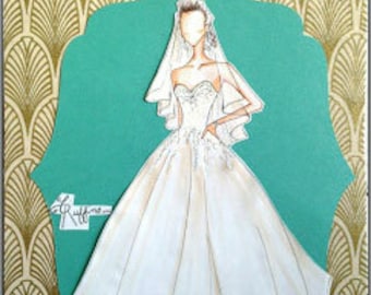 Custom wedding dress Illustration