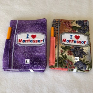Montessori Mini Notebooks - I Heart Montessori, Teach Peace, Cause Maria Said,  Follow the Child