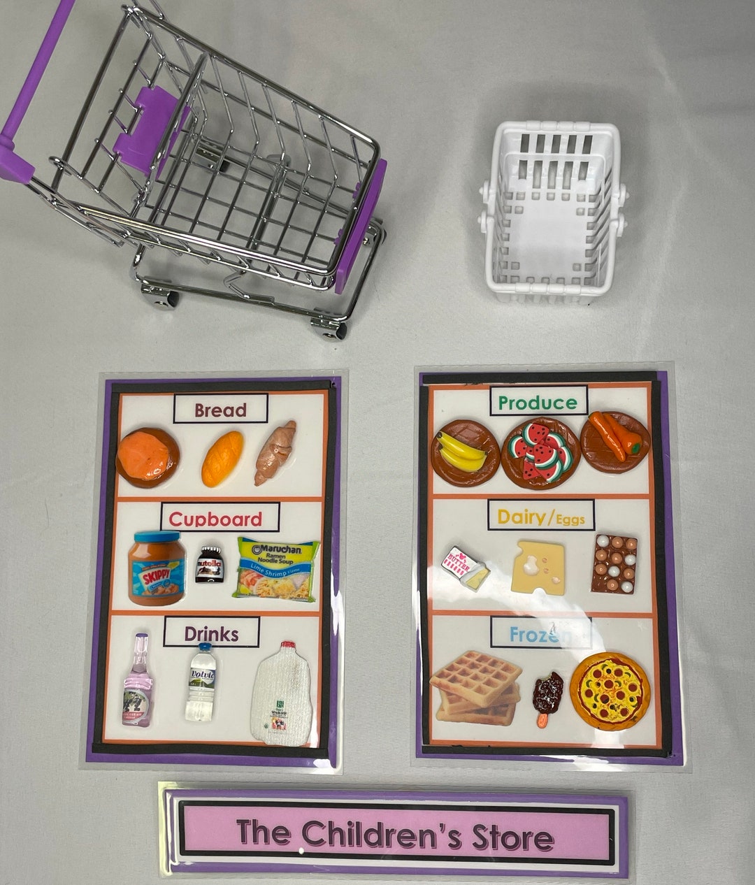 Grocery Store Shopping - A Memory Game - Montessori Home Schooling - Etsy