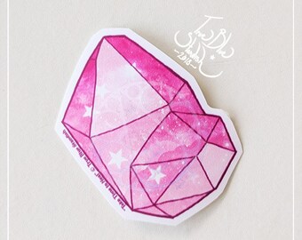 Pink Crystal Matte Vinyl Sticker