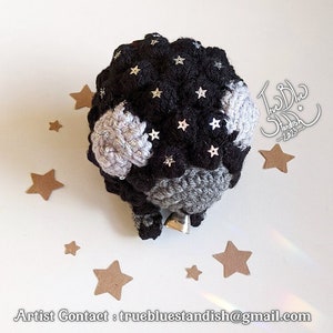 Crocheted Celestial Black Sheep Plush