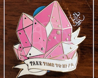 Celestial Take Time to Heal Crystal Hard Enamel Pin