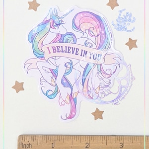 I Believe in You Unicorn Vinyl Sticker Waterproof