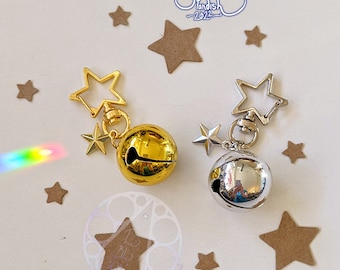 Large Kitten Bell Charm with Star