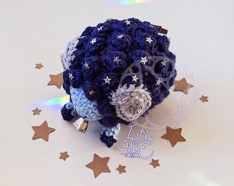 Crocheted Celestial Night Sheep Plush
